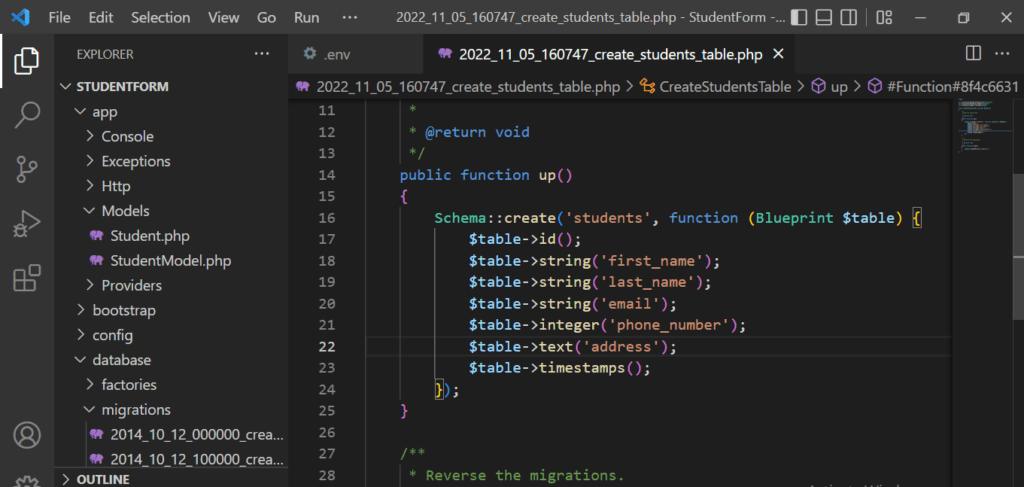 save data add columns in migration