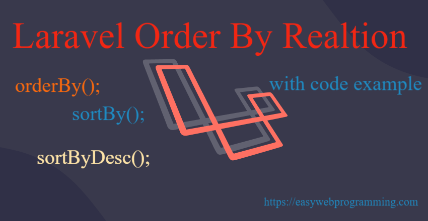 laravel order by relation column