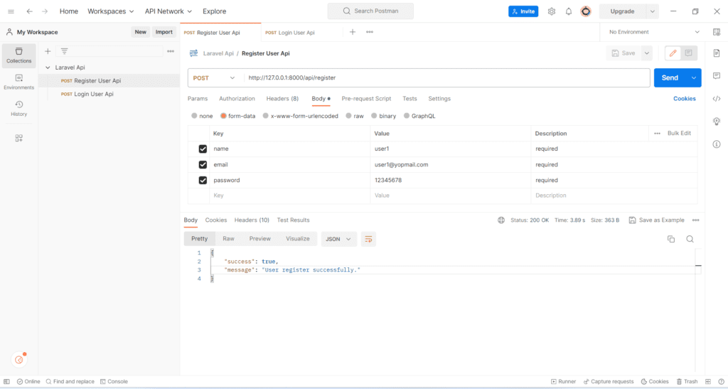 register api in postman example